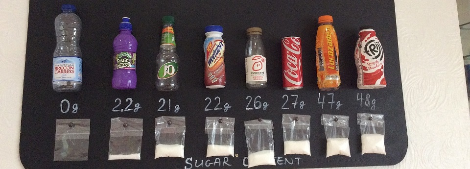 amount of sugar in drinks