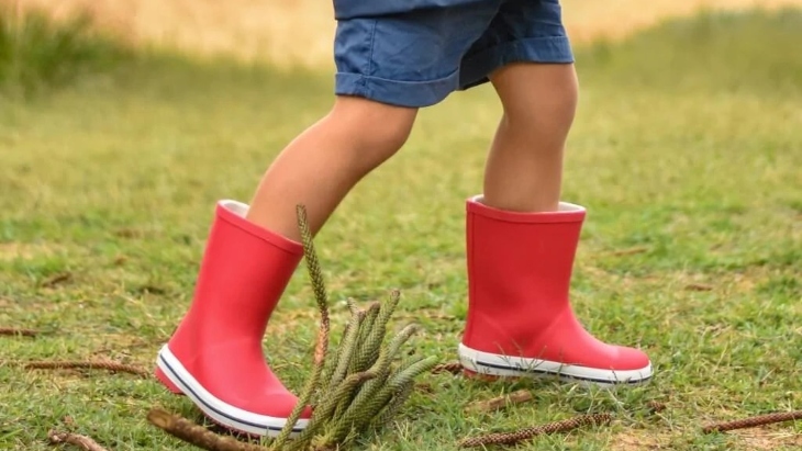 Red gumboots