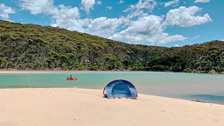 Beach camping in NSW