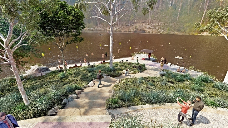 Swimming at Lake Parramatta